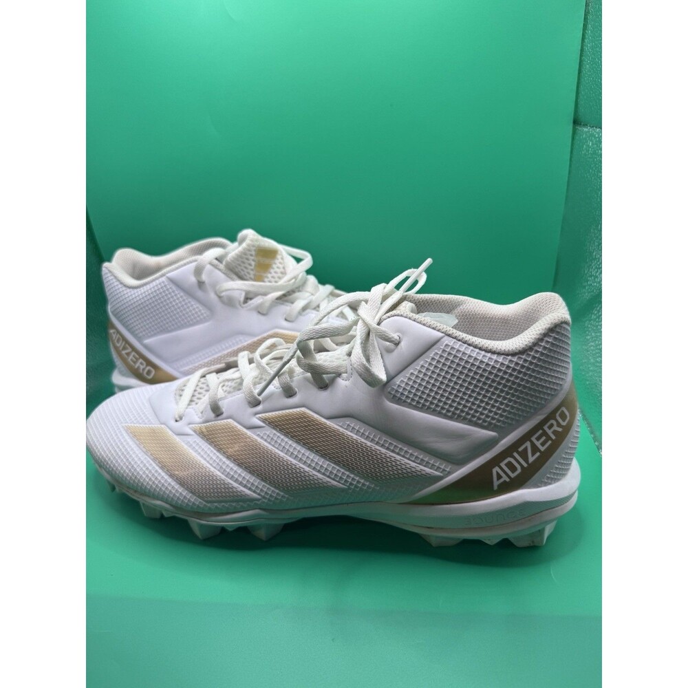 Adidas Impact.2 Mens Molded American Football Cleats size 13 White/Gold
